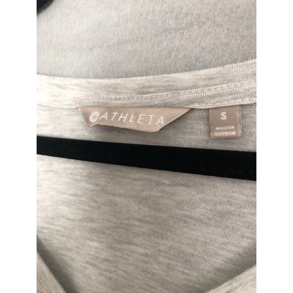 Athleta Women's Small Drop Shoulder Athletic Top Heather Gray - Picture 2 of 6
